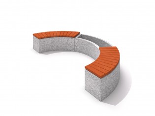 PLAY-PARK - Donica betonowa zestaw z ławką 01