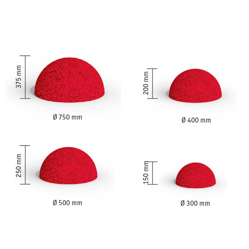 Plac zabaw FLEXI-STEP Elastyczna połówka kuli Ø 750 mm PLAY-PARK