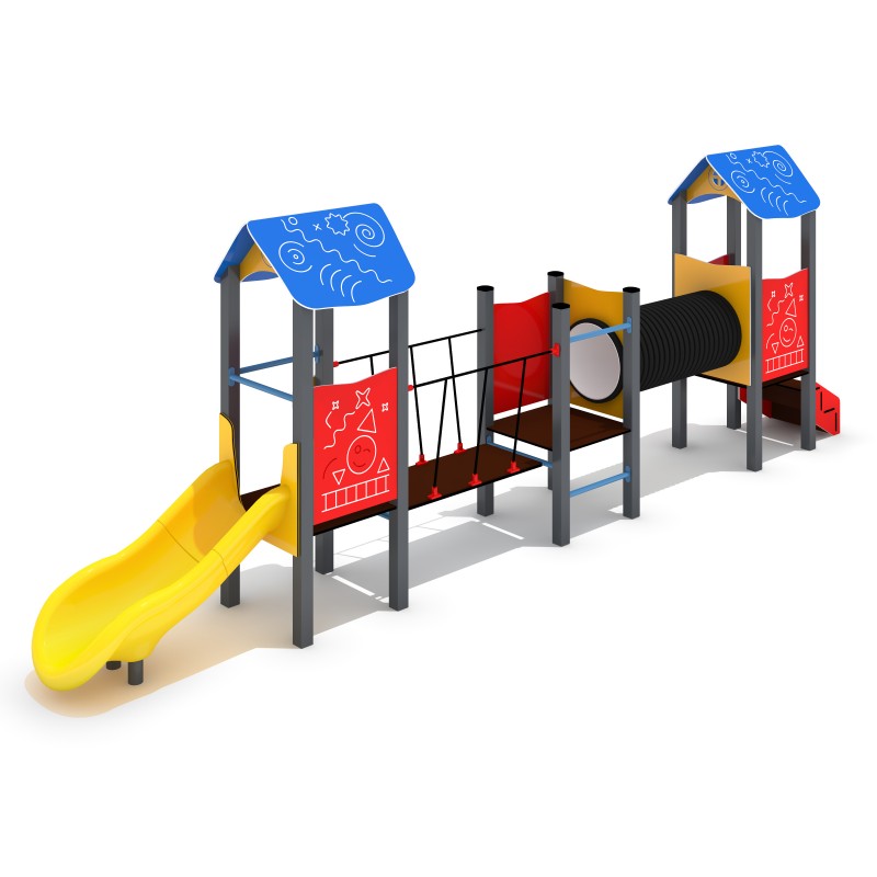 Plac zabaw Zestaw Piro 3-1 - zjeżdżalnia plastikowa PLAY-PARK