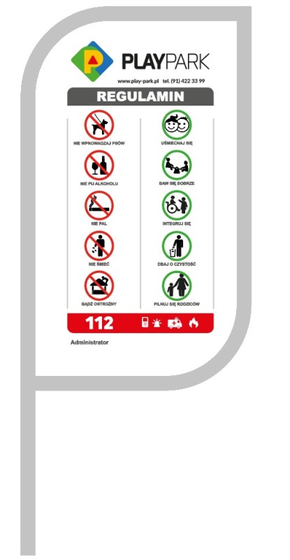 Plac zabaw Tablica informacyjna Łezka PLAY-PARK