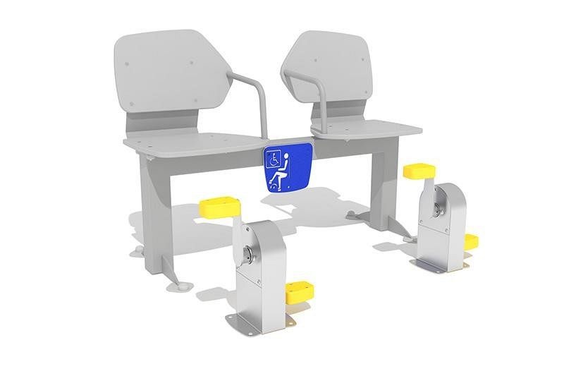 Zabawki integracyjne na plac zabaw dla niepełnosprawnych Zestaw podwójny ławka z...