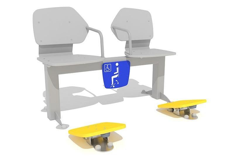 Plac zabaw Zestaw podwójny ławka z ruchomymi platformami 2 PLAY-PARK