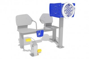 PLAY-PARK - Zestaw podwójny ławka z rowerkiem i tablicami do ćwiczenia pamięci 2  