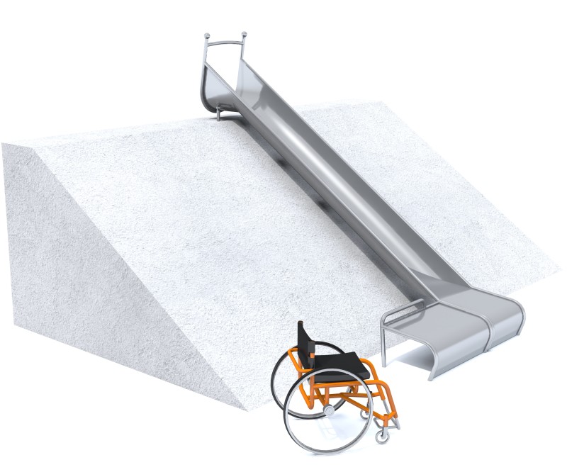 Plac zabaw Zjeżdżalnia integracyjna GLITI H1700  PLAY-PARK