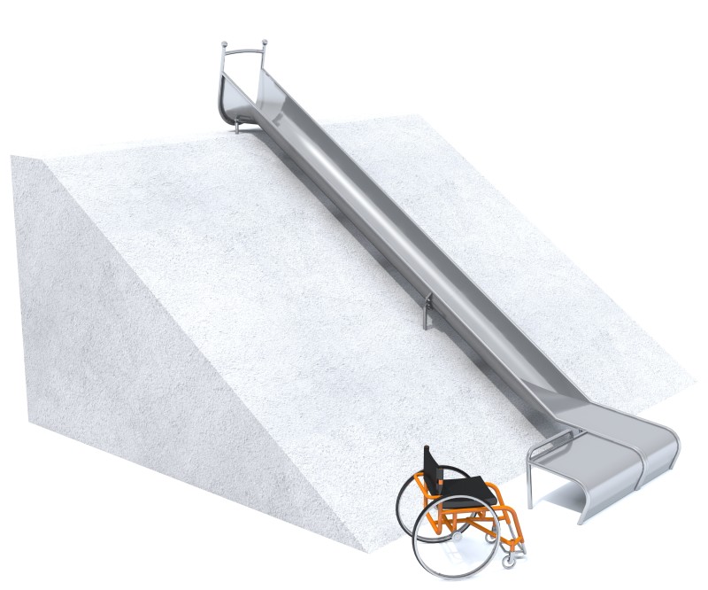 Plac zabaw Zjeżdżalnia integracyjna GLITI H2400 PLAY-PARK